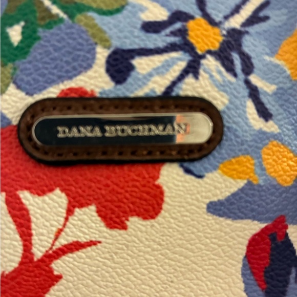 DANA BUCHMAN Rose Floral Tote Multicolor 17" X 12" X 3.5" - Picture 2 of 5